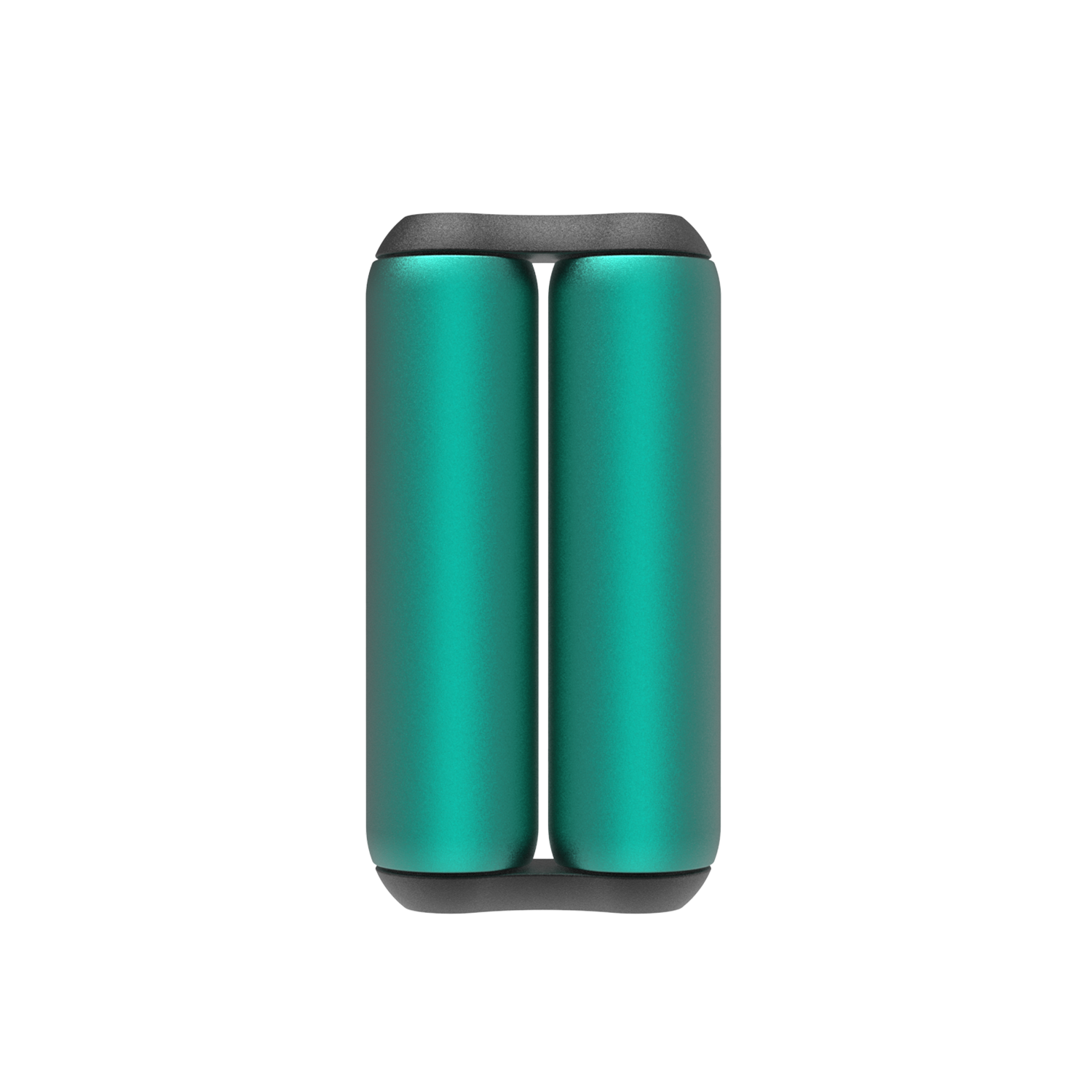 eam_teal_junior | ONO Roller silent fidget toy in teal aluminum with gray grip bands